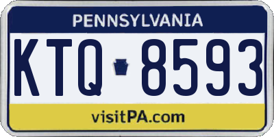 PA license plate KTQ8593