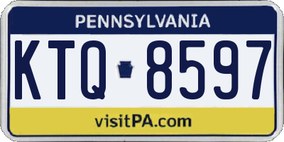 PA license plate KTQ8597