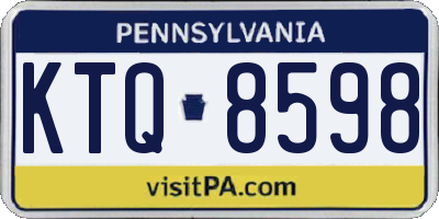 PA license plate KTQ8598