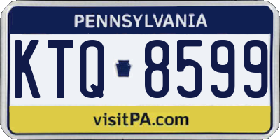 PA license plate KTQ8599