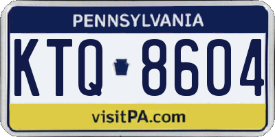 PA license plate KTQ8604