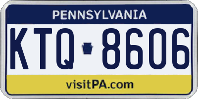 PA license plate KTQ8606