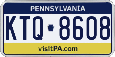 PA license plate KTQ8608