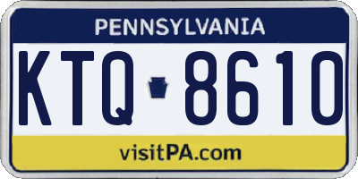 PA license plate KTQ8610