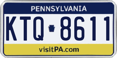 PA license plate KTQ8611
