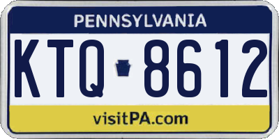 PA license plate KTQ8612