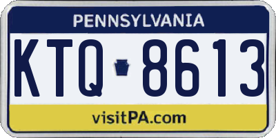 PA license plate KTQ8613
