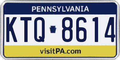 PA license plate KTQ8614