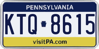 PA license plate KTQ8615