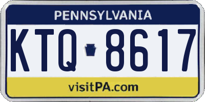 PA license plate KTQ8617