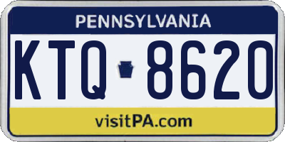 PA license plate KTQ8620