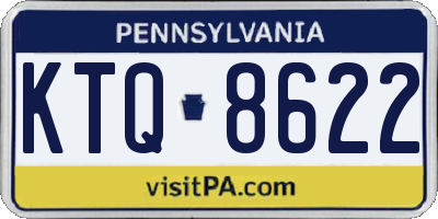 PA license plate KTQ8622
