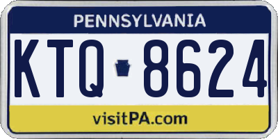 PA license plate KTQ8624