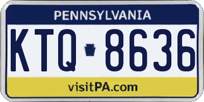 PA license plate KTQ8636