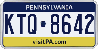 PA license plate KTQ8642