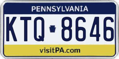 PA license plate KTQ8646