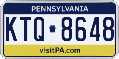 PA license plate KTQ8648