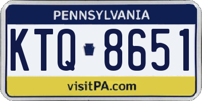 PA license plate KTQ8651