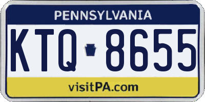 PA license plate KTQ8655