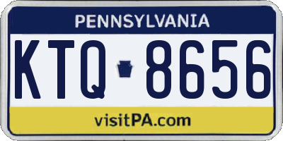 PA license plate KTQ8656