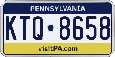 PA license plate KTQ8658