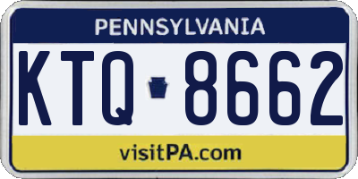 PA license plate KTQ8662