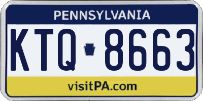 PA license plate KTQ8663