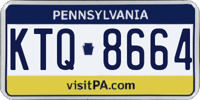PA license plate KTQ8664
