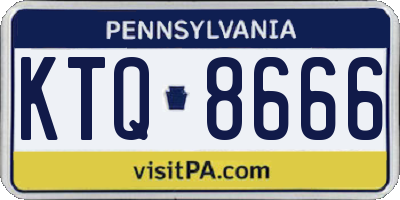 PA license plate KTQ8666