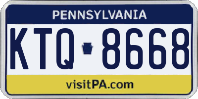 PA license plate KTQ8668