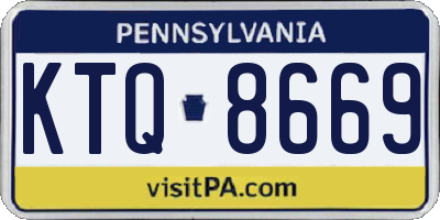 PA license plate KTQ8669
