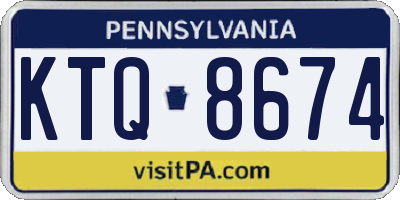 PA license plate KTQ8674