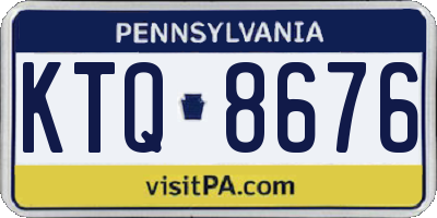 PA license plate KTQ8676