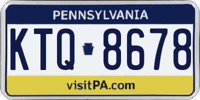 PA license plate KTQ8678