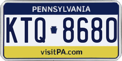 PA license plate KTQ8680