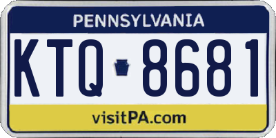 PA license plate KTQ8681