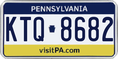 PA license plate KTQ8682