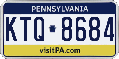 PA license plate KTQ8684