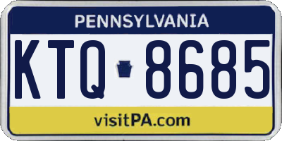 PA license plate KTQ8685