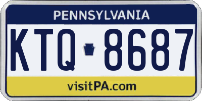 PA license plate KTQ8687