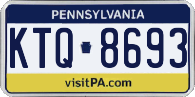 PA license plate KTQ8693