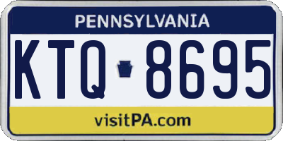 PA license plate KTQ8695