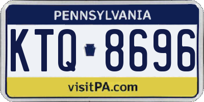 PA license plate KTQ8696