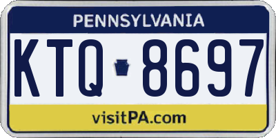 PA license plate KTQ8697