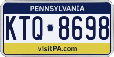 PA license plate KTQ8698