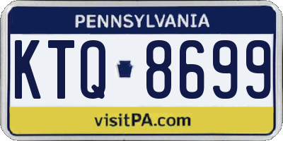 PA license plate KTQ8699