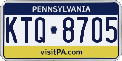 PA license plate KTQ8705