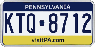 PA license plate KTQ8712