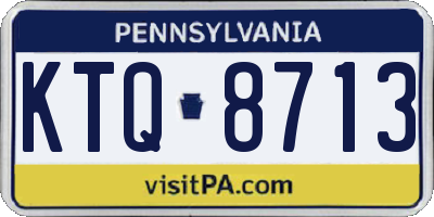 PA license plate KTQ8713