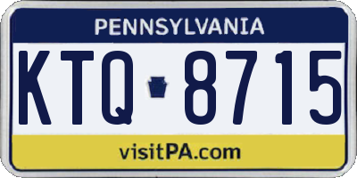 PA license plate KTQ8715
